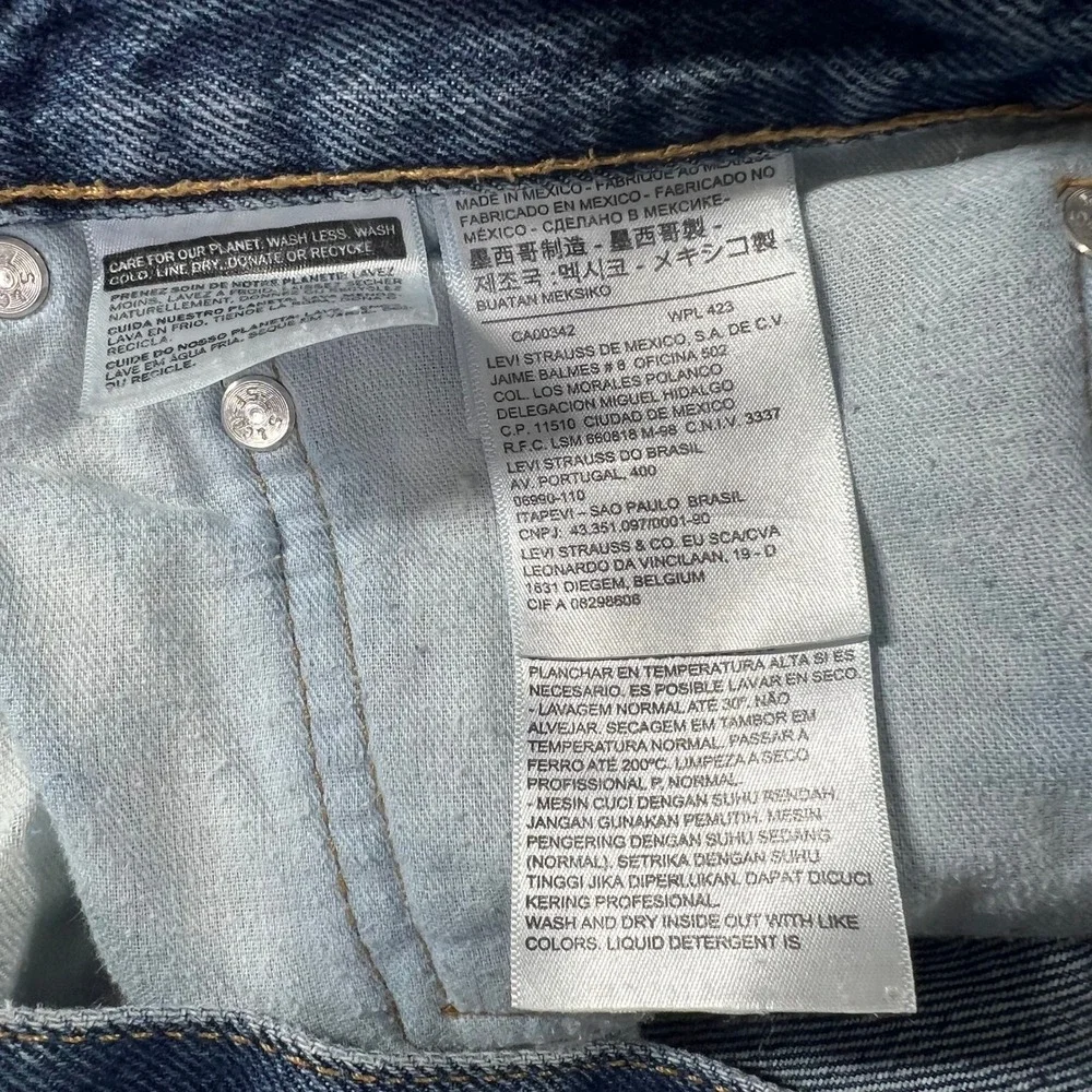 Levis 505 Regular Fit Jeans Mens 34x30 Blue Straight Leg Denim Pants Medium Wash
